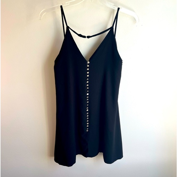 Impressions Size M Halter Style V Neck Little Black Dress - Picture 1 of 5